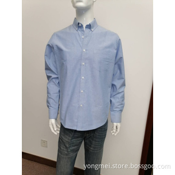 Mens cvc oxford long sleeve shirt in autumn